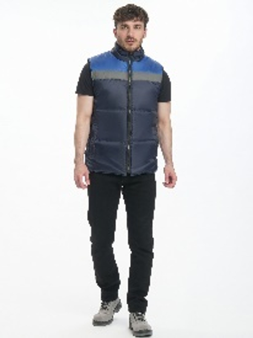 Жилет утепленный Экспертный СОП (тк.Оксфорд), т.синий/васильковый