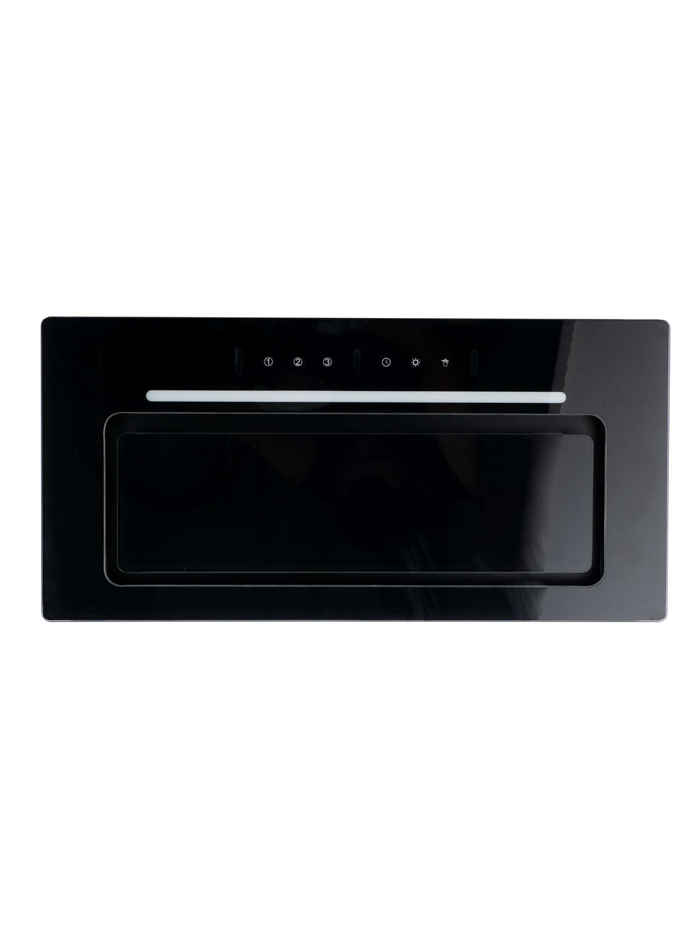 Вытяжка кухонная MACBI Ledy-60GT (BLACK) черный, D150мм,1200м3/ч, полновстраиваемая, мотор 230Ватт, стекло 60см, управл. сенсорное + управл. жестами