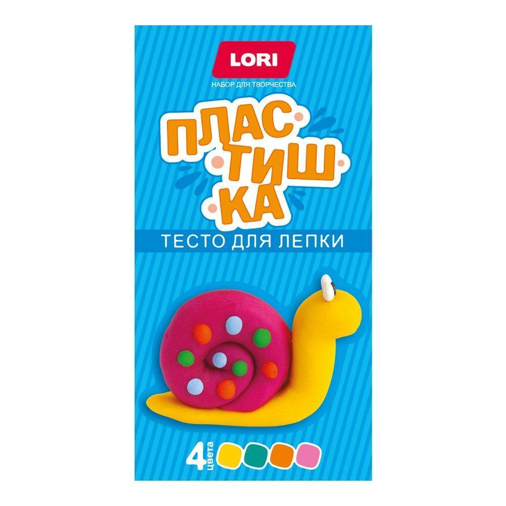 Тесто для лепки Набор №22 4цв.по 50г. Пластишка (Lori)