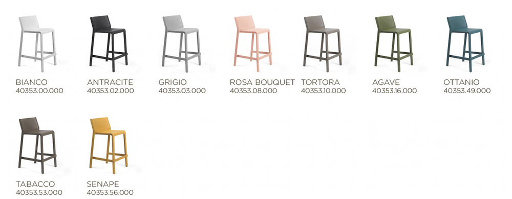 Стул пластиковый полубарный Trill Stool Mini