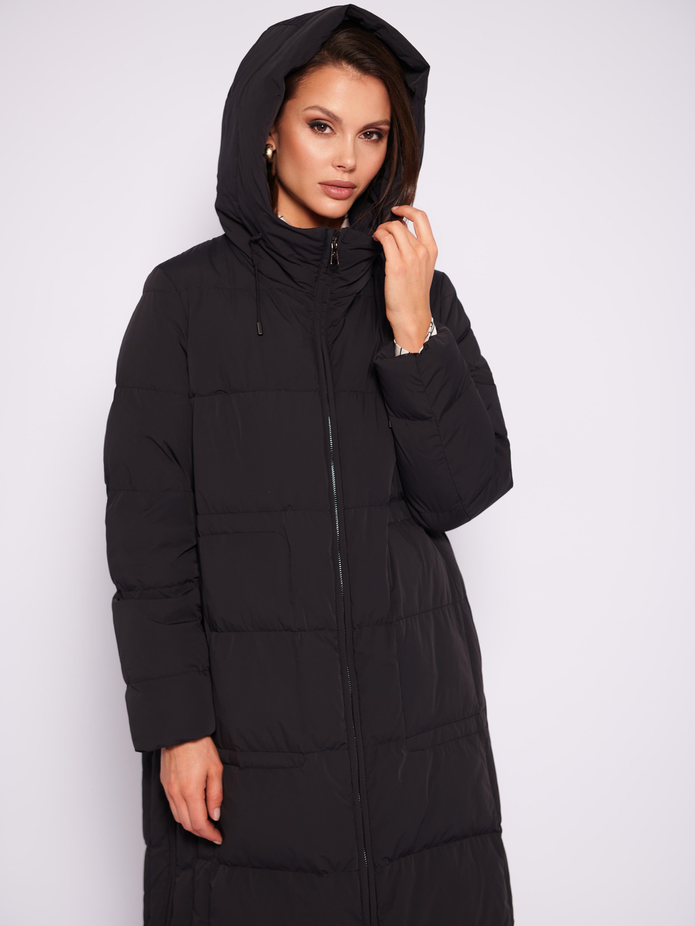 215.W22.001 пальто женское BLACK