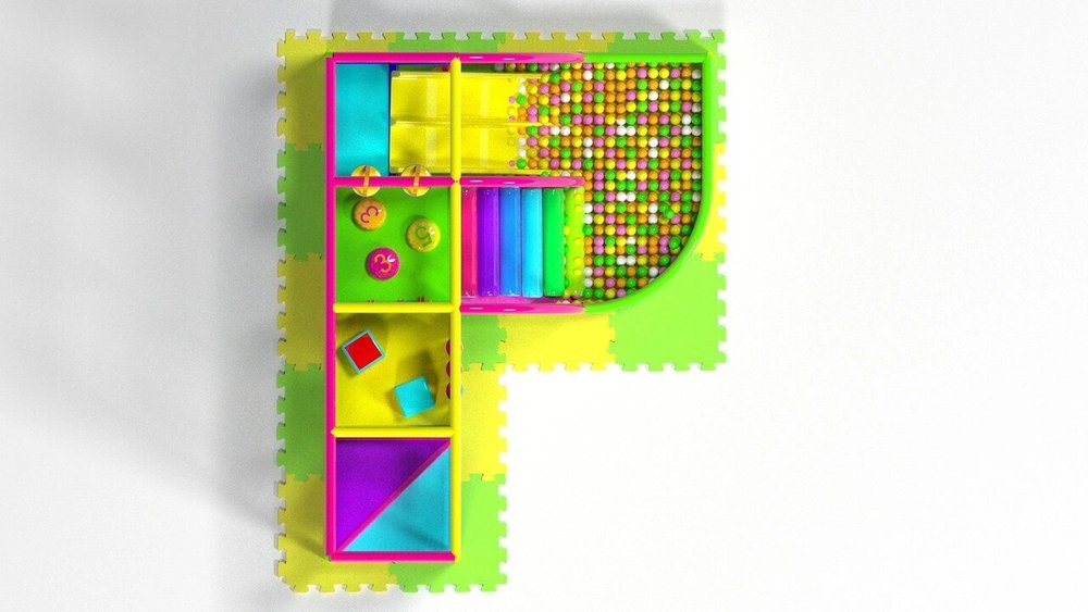 Детский игровой лабиринт «Лесная поляна» 11.5м² (4.65*3,5*2,5м)