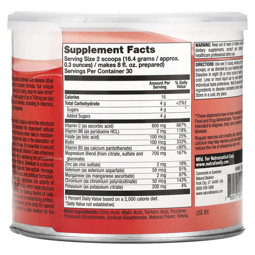 Natural Balance, магний Fizz, со вкусом вишни, 492 г (17,4 унции)