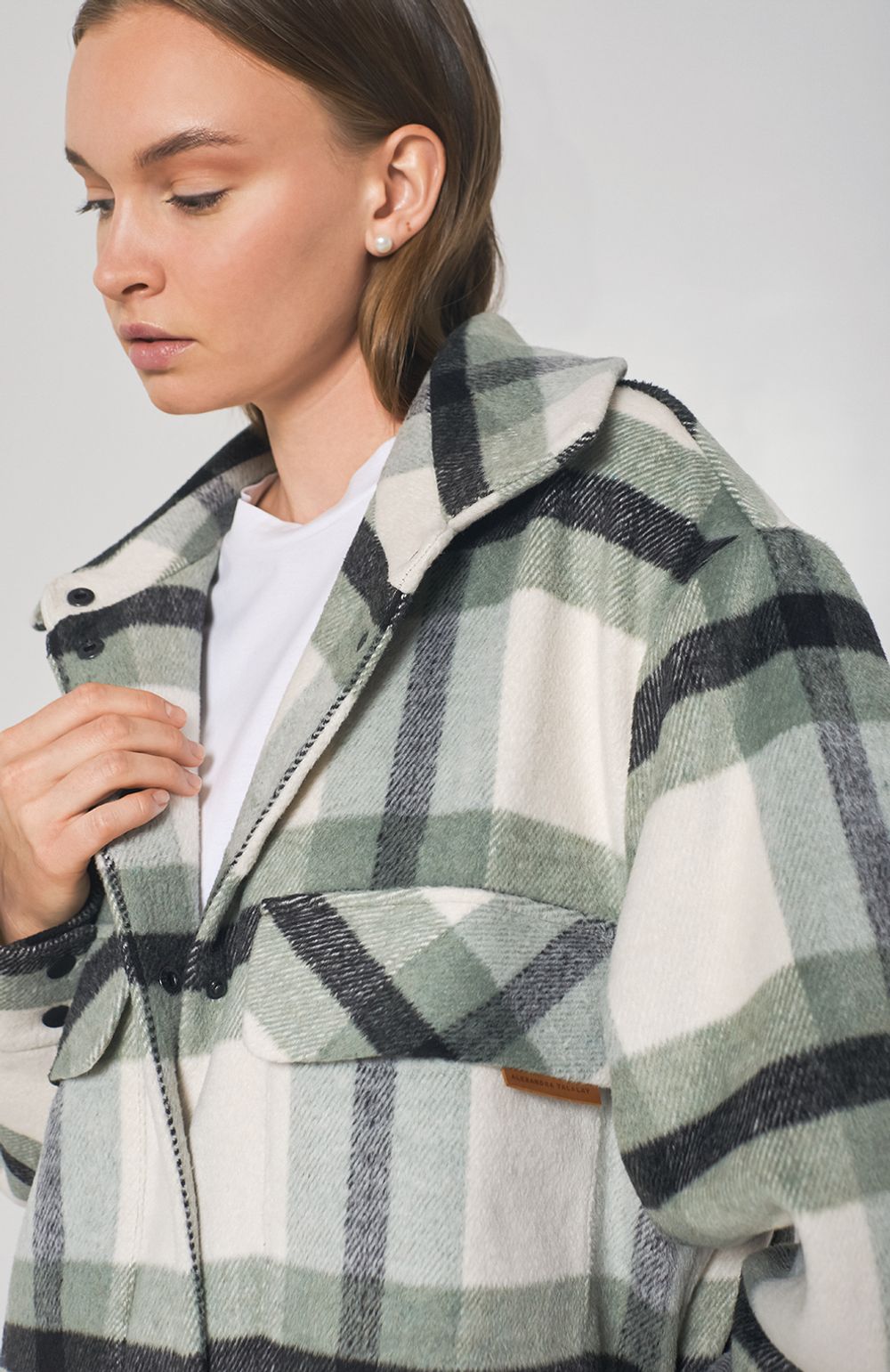 Пальто-Рубашка Alexandra Talalay AC008 зеленое