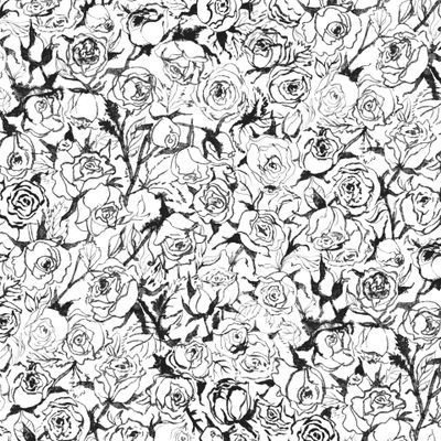 черно-белые розочки