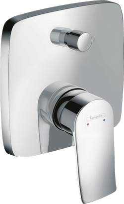 Смеситель однорычажный 31451000 Metris для ванны, со встроенной защитной комбинацией, СМ