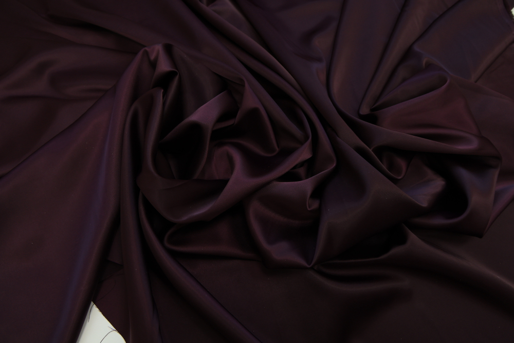 Сатин стрейч баклажан