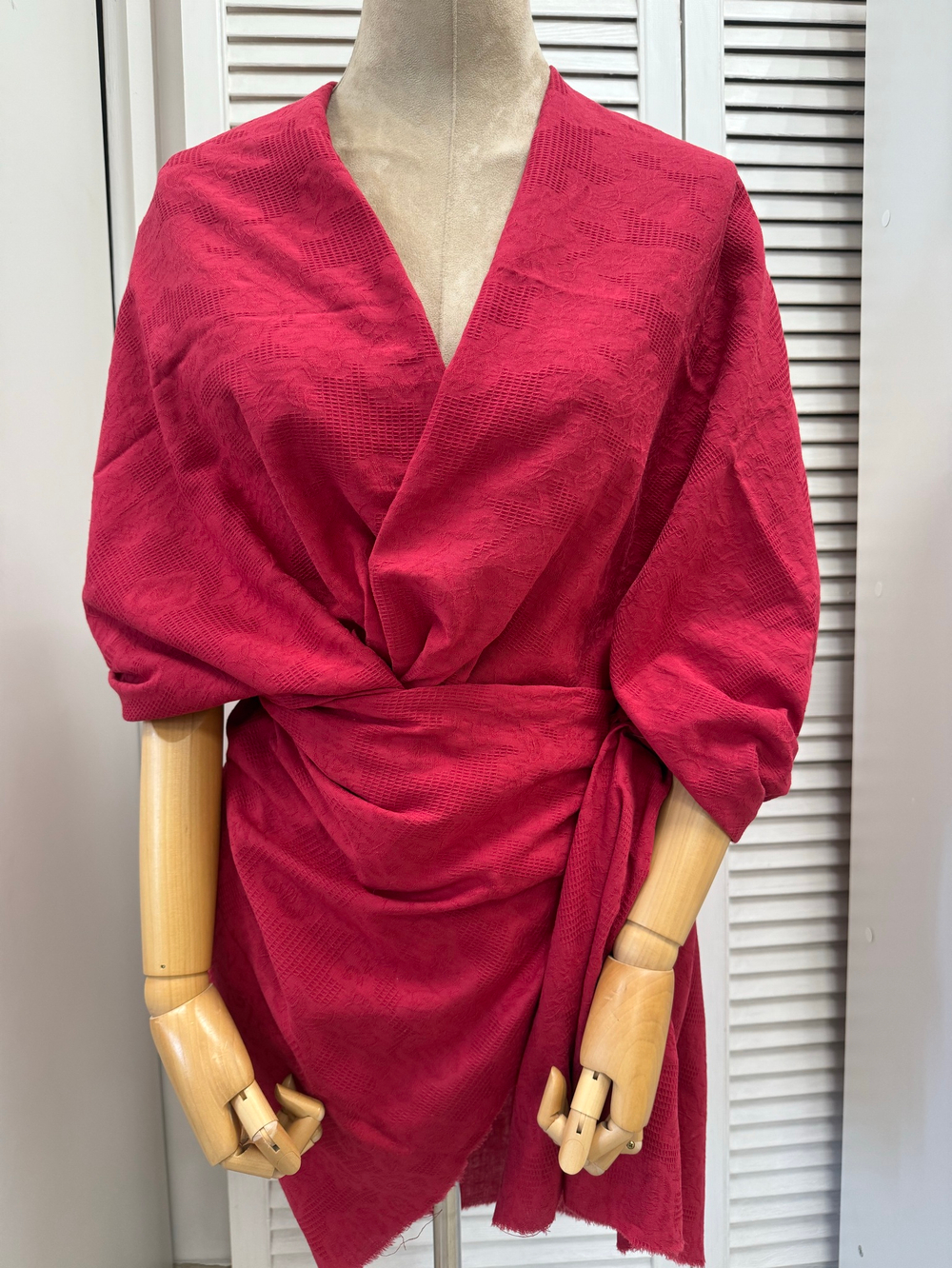 Хлопковый жаккард Красная Роза