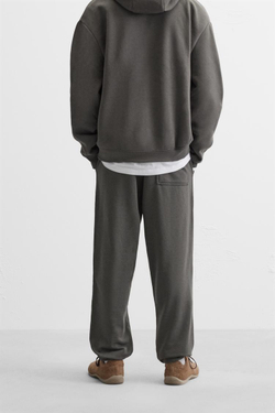 ZARA БАЗОВЫЕ БРЮКИ-ДЖОГГЕРЫ, ХАКИ