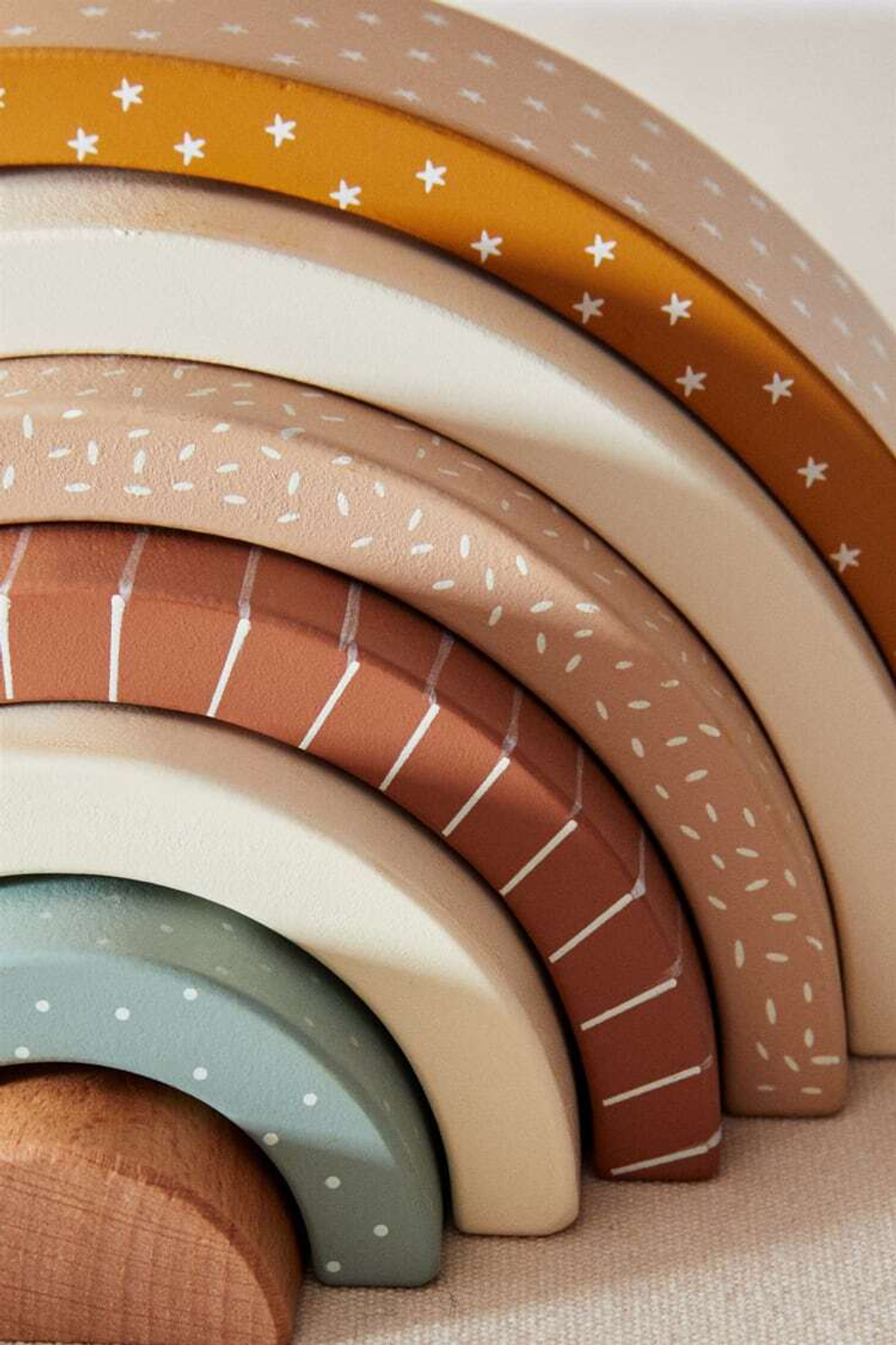 ZARA HOME РАДУЖНАЯ БЛОЧНАЯ ИГРУШКА ДЛЯ ДЕТЕЙ, БЕЖЕВЫЙ