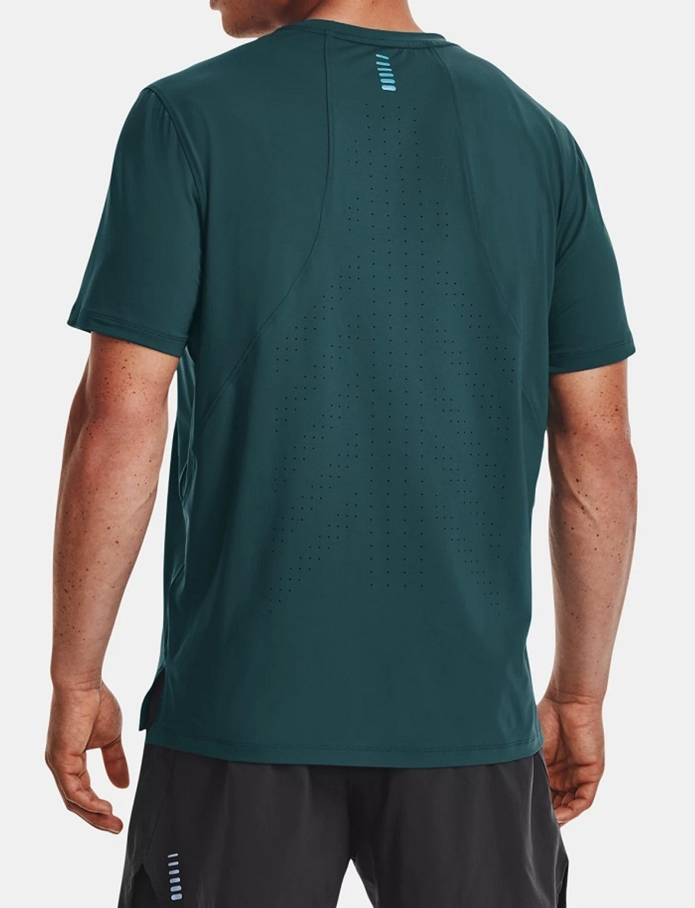 Мужская теннисная футболка Under Armour Men's UA Iso-Chill Run Laser Short Sleeve - tourmaline teal/reflectiv