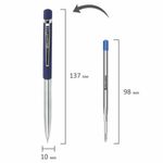 Ручка подарочная шариковая BRAUBERG Ottava, СИНЯЯ, корпус серебристый с синим, линия письма 0,5 мм, 143487