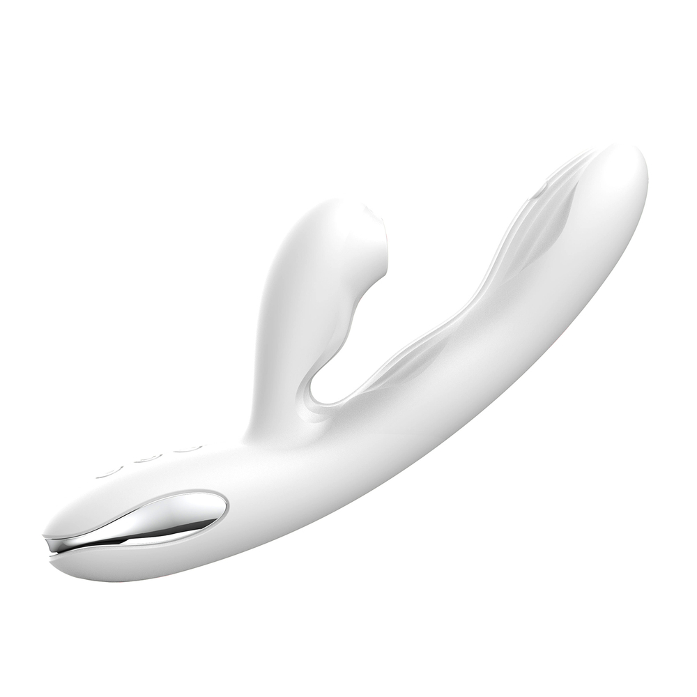 Вибратор BeYourLover Eria с вакуумной стимуляцией, функцией tapping и нагревом