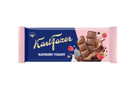 Шоколад молочный с с начинкой из малинового йогурта TM Fazer, 100 г
