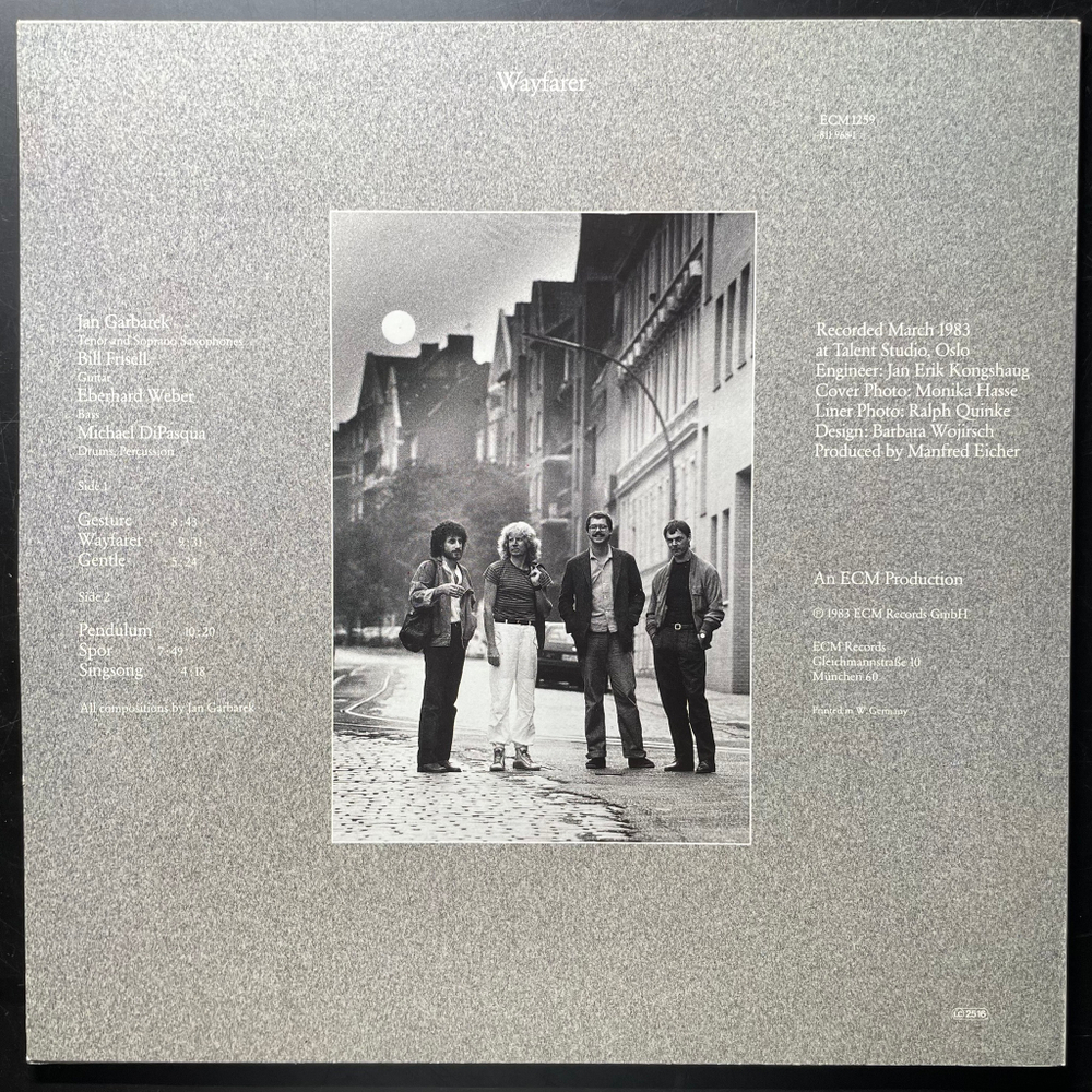 Jan Garbarek Group ‎– Wayfarer (Германия 1983г.) ECM