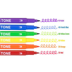 Tombow TwinTone 6 Color Rainbow Set