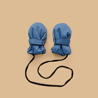 Зимние варежки на липучке (синий)