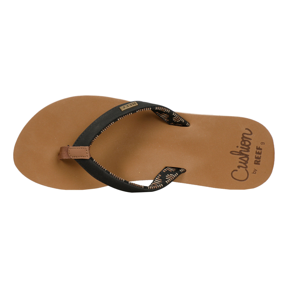 Женские теннисные кроссовки Reef Cushion Sands Flip-flops Women - Black, Caramel