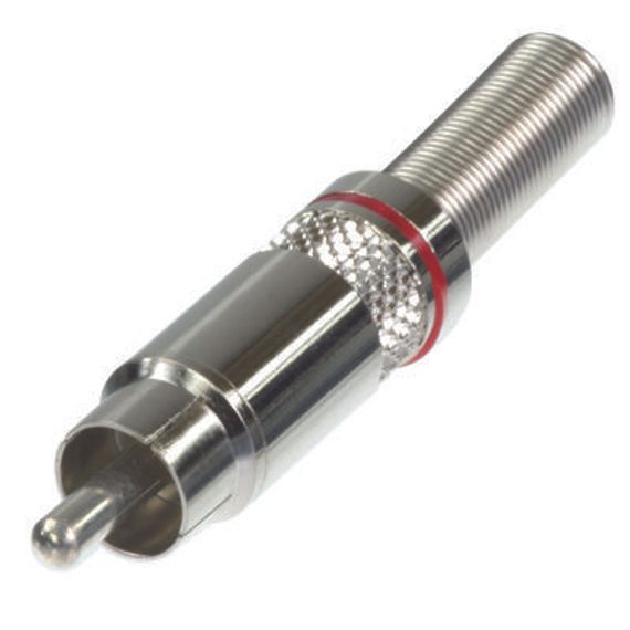 Seetronic ST366 Кабельный разъем RCA,штекер, металлический никелированный корпус