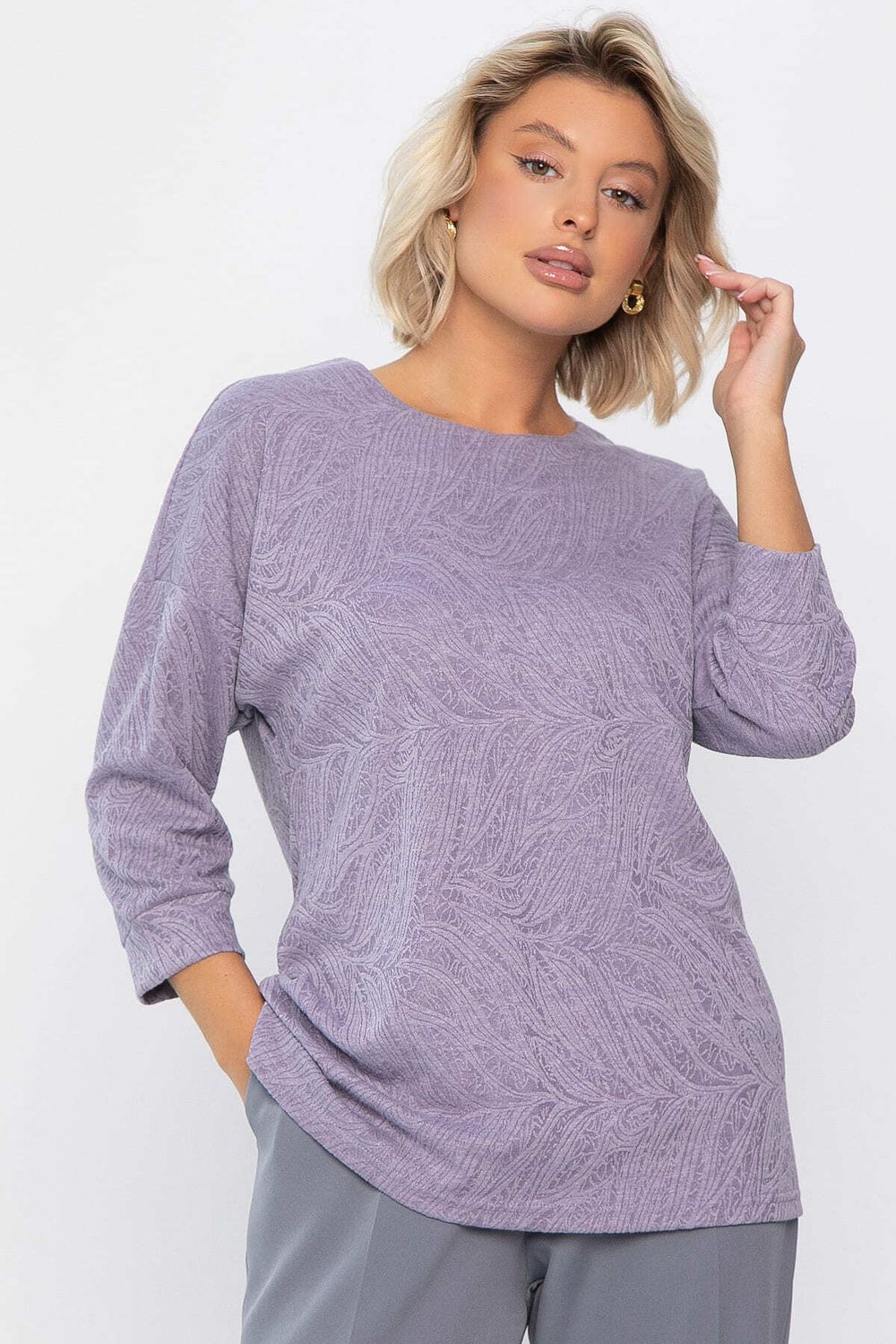 Джемпер В гармонии с собой (сиреневый) Б14313-48М LT Collection