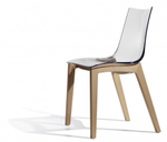 Стул прозрачный Scab Design Natural Zebra Antishock, натуральный бук, прозрачный