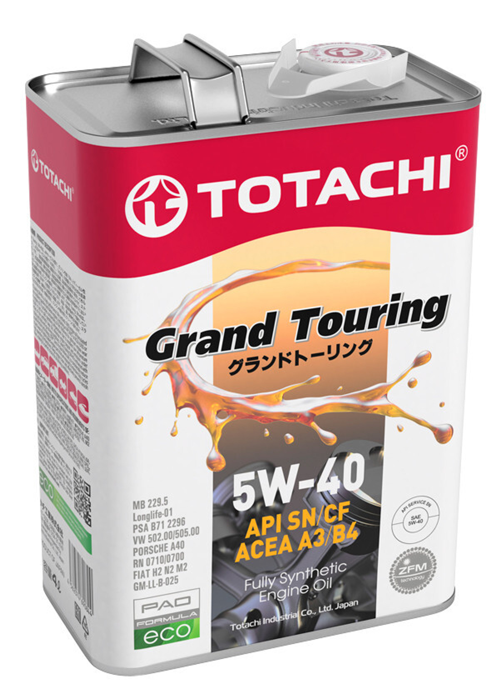 Масло моторное синтетическое Totachi Grand Touring  5W40  4л