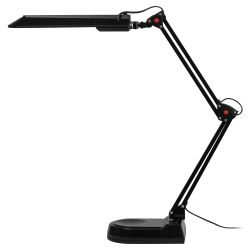 Настольный светильник ЭРА NL-202-G23-11W-BK с лампой PL на струбцине и с основанием черный | Настольные светильники под лампу