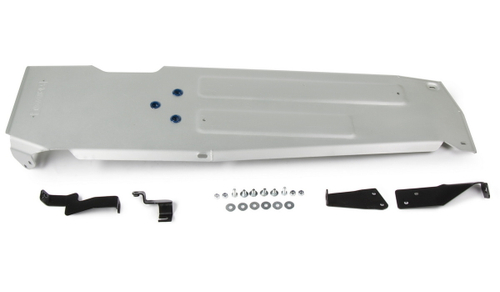 Защита топливного бака Rival для Jeep Wrangler JL 2-дв. (V - 2.0T; 2.2D; 3.6) 4WD 2017-н.в., штампованная, алюминий 4 мм, с крепежом, 333.2746.1