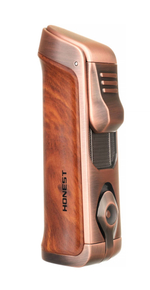 Зажигалка сигарная Honest, тройное пламя, с пробойником, бронза 787-Bronze