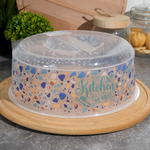 Крышка для СВЧ 25см "Bergamo. Терраццо", бесцветный