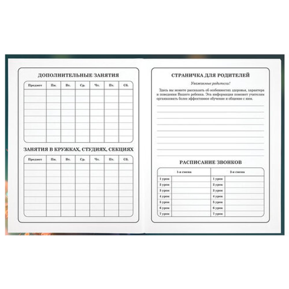 Дневник 1-4 класс 48 л., гибкая обложка, ЮНЛАНДИЯ, выборочный лак, с подсказом, "Медвежонок", 107141