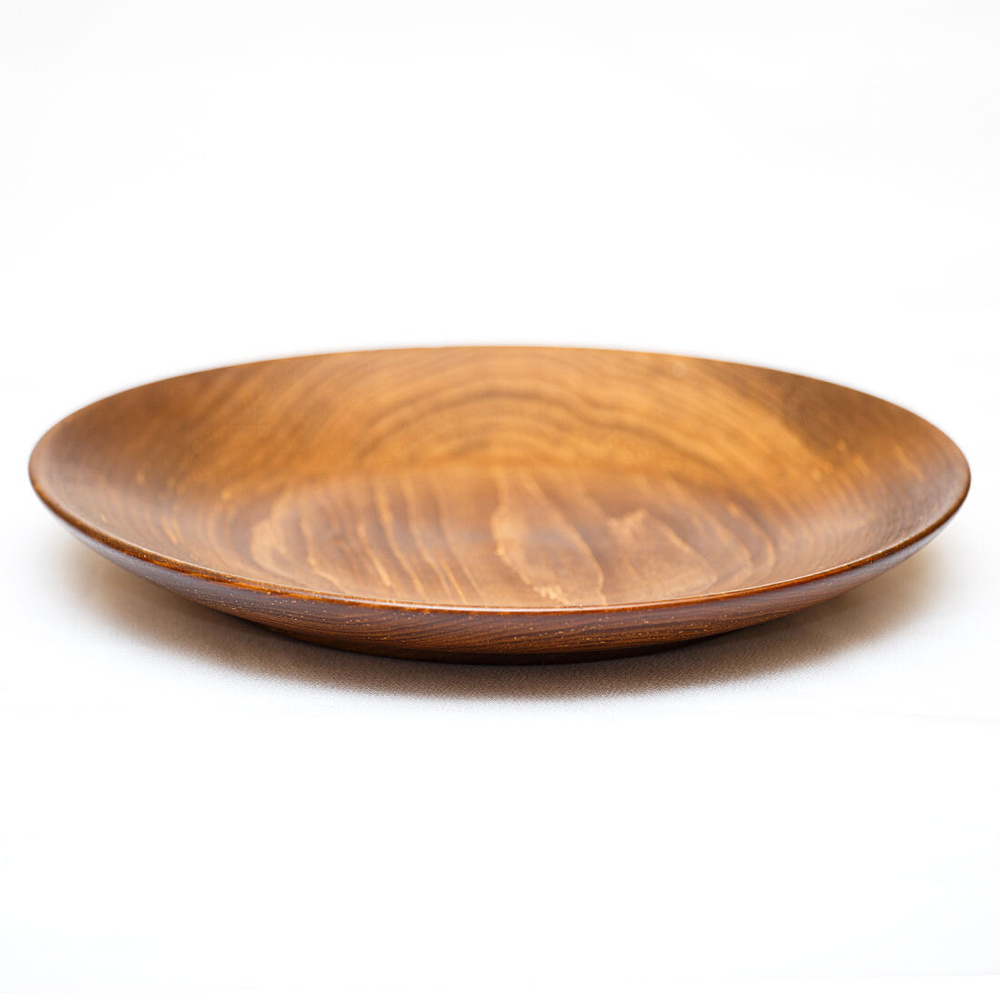 Деревянная плоская чаша-тарелка Art of Siberia из древесины сибирская пихта 25 см. T58