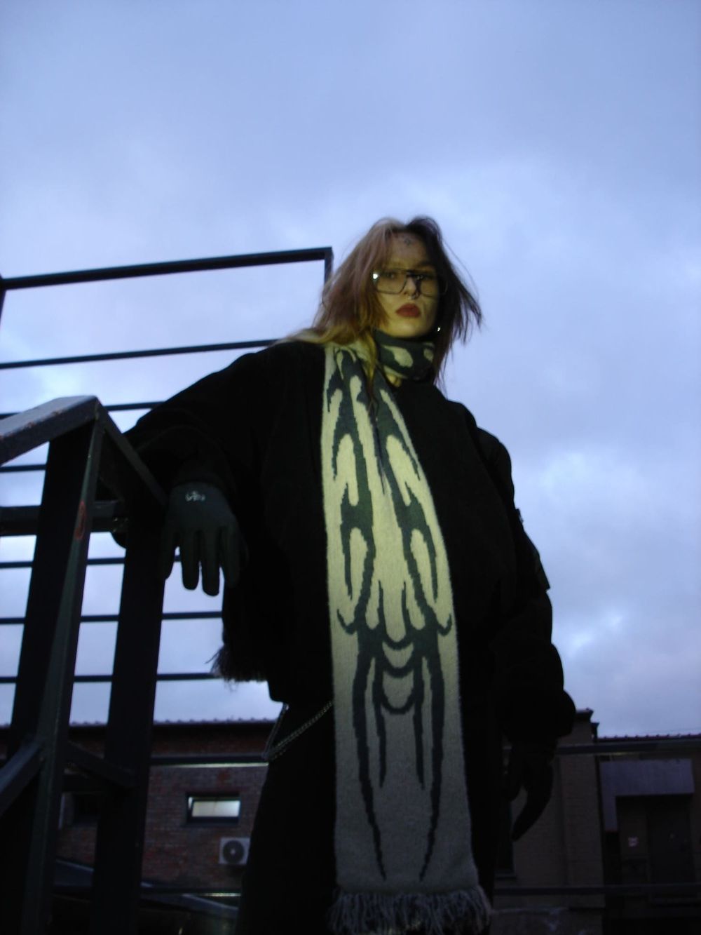 Шарф Волчок Soft Tribal серый