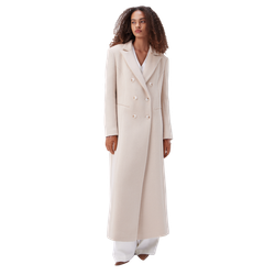 Пальто двубортное теплое на пуговицах