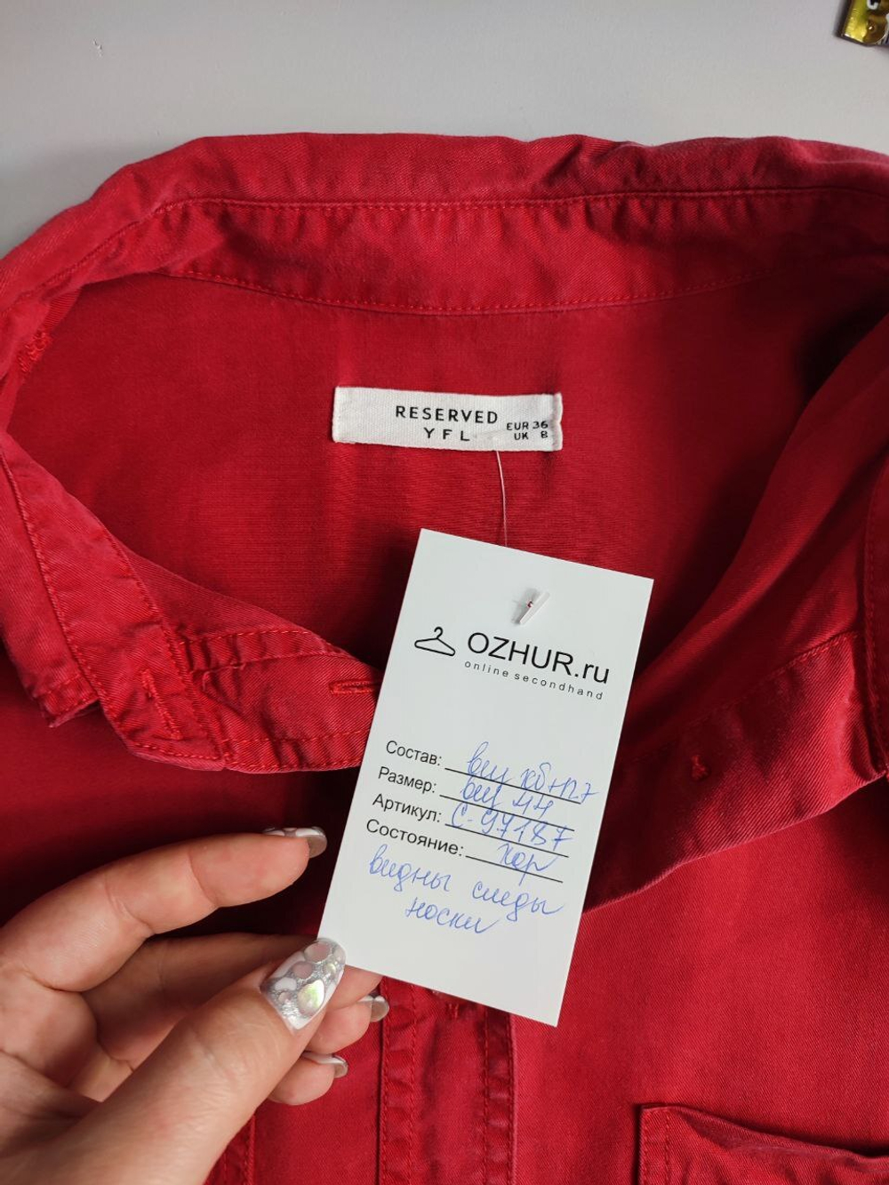 Блузка-рубашка Reserved из плотного хлопка 44 размер