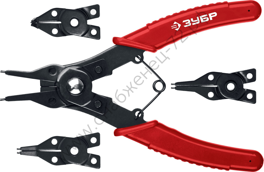 ЗУБР 4-в-1, 4 насадки, Съемник стопорных колец (2283)