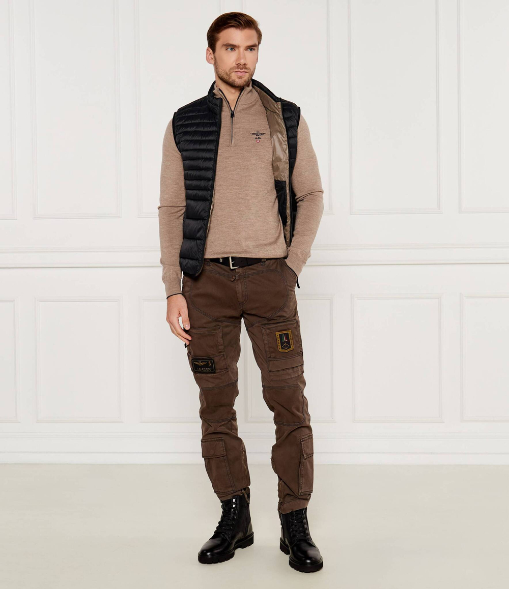 Шерстяной свитер Aeronautica Militare - бежевый(MA1389L415)