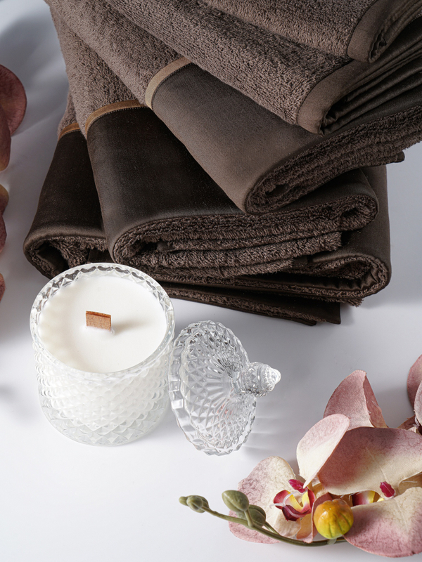 Набор полотенец 2шт Claire Batiste Atelier Brise темно-коричневый