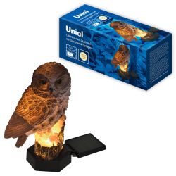USL-S-829-PM290 BROWN OWL Садовый светильник на солнечной батарее Филин. 1 светодиод. Теплый белый свет. 1xАA Ni-Mh аккумулятор в-к. IP44. TM Uniel