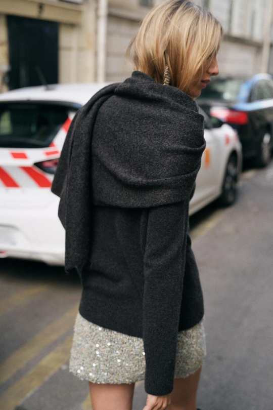 ZARA БАЗОВЫЙ ШАРФ, СЕРЫЙ