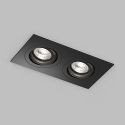 Встраиваемый влагозащищённый светильник HYDRO, IP44, 2?15 Вт LED макс., GU10, алюминий, чёрный