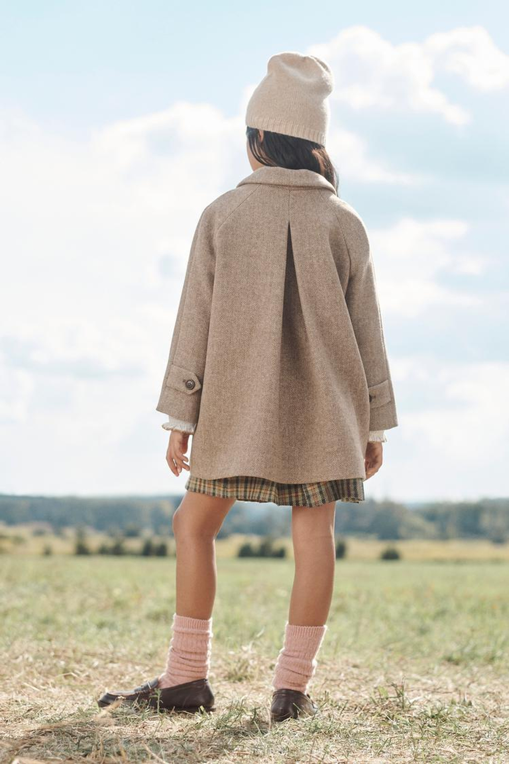 ZARA ШАПКА ИЗ 100% ШЕРСТИ, СВЕТЛО-БЕЖЕВЫЙ