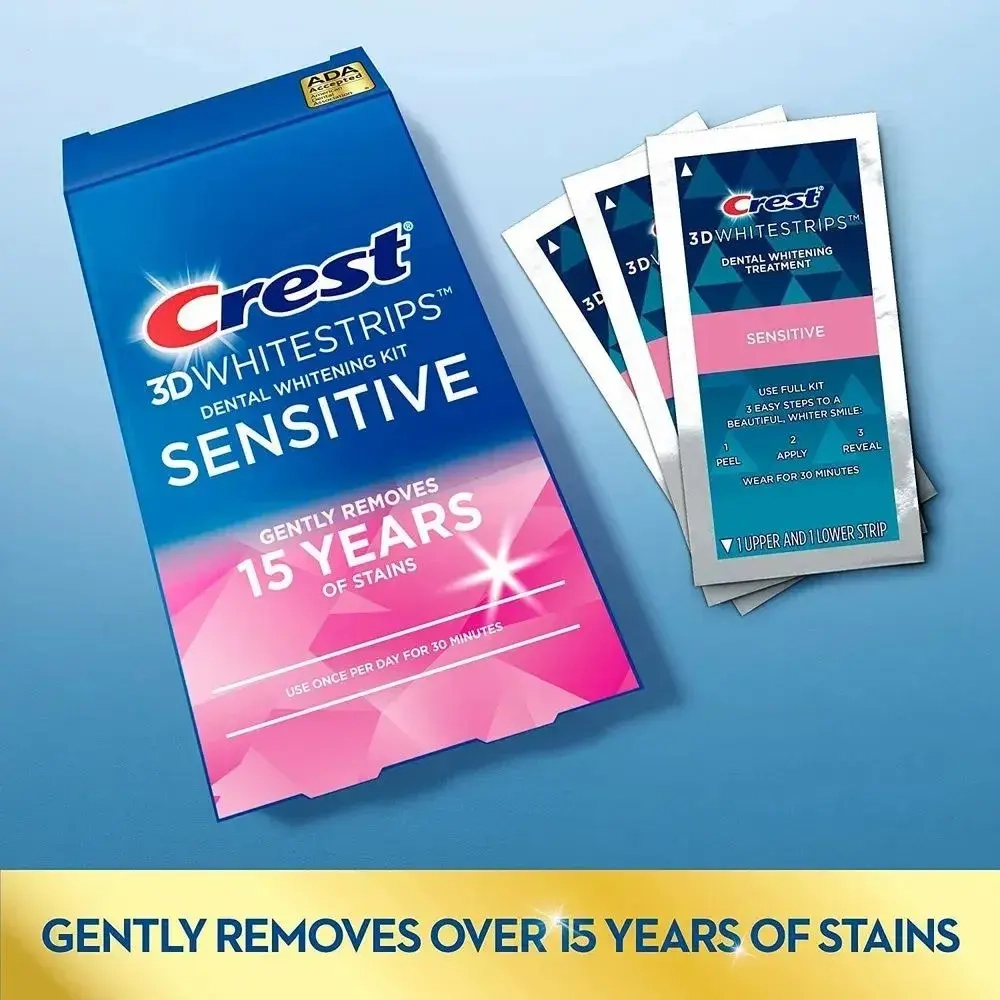 Отбеливающие полоски Crest 3D Whitestrips Sensitive White