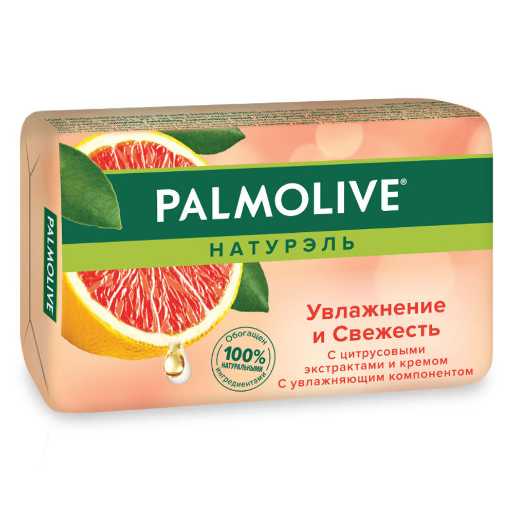 Palmolive Натурэль Мыло туалетное Увлажнение и свежесть, с цитрусовыми экстрактами и кремом, 90 гр