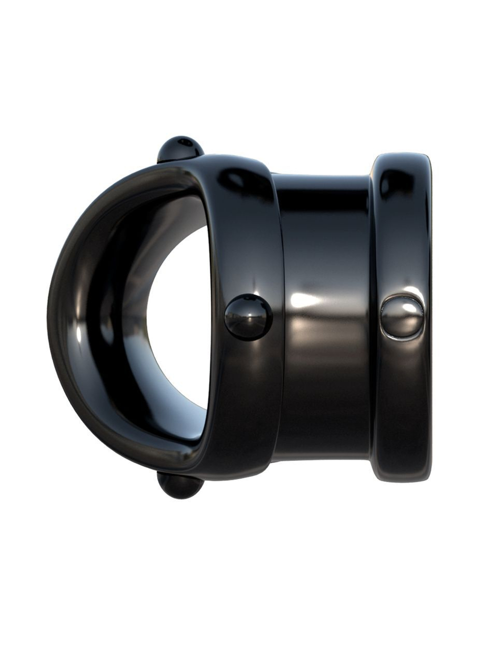 Черное эрекционное кольцо Rock Hard Cock Pipe (Цвет: черный)