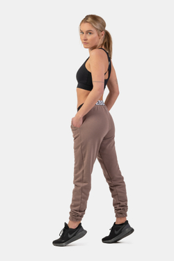 Женские штаны Nebbia Iconic Mid-Waist Sweatpants with elastic “N” waistband 408 Brown