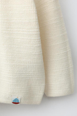 ZARA ЖЕМЧУЖНЫЙ СВИТЕР С ЭТИКЕТКОЙ, ЭКРЮ