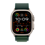 Умные часы Apple Watch Ultra 2 (2024) GPS + Cellular, 49mm, Natural Titanium Case with Dark Green Alpine Loop M, (Темно-зеленый)