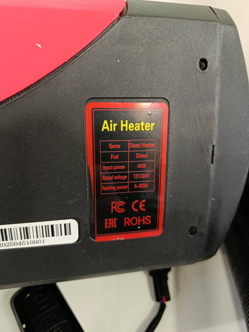 5 кВт / Встраиваемый автономный отопитель, 5 кВт, 12-24 вольта, SSR Жара (Гарантия 3 месяца)