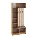 Прихожая с зеркалом комплект мебели Графит/Дуб 190х40х220 см